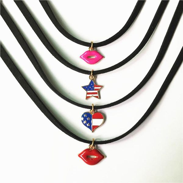 

chokers gothic choker necklaces for women black lace necklace jewelry fashion alloy pendant neck accessories gift wholesale, Golden;silver