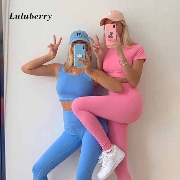 

yoga outfits seamless sport set women soft solid blue pink two 2 piece crop high waist leggings sportsuit workout outfit fitness gym set, White;red