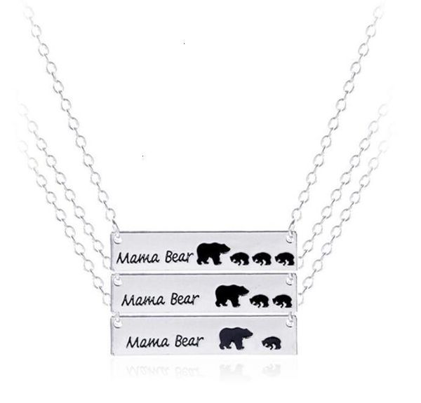 

silver plated bar new polar inspired necklace 2020 mama bear necklace gifts for mom wife mother's day gift birthday reme