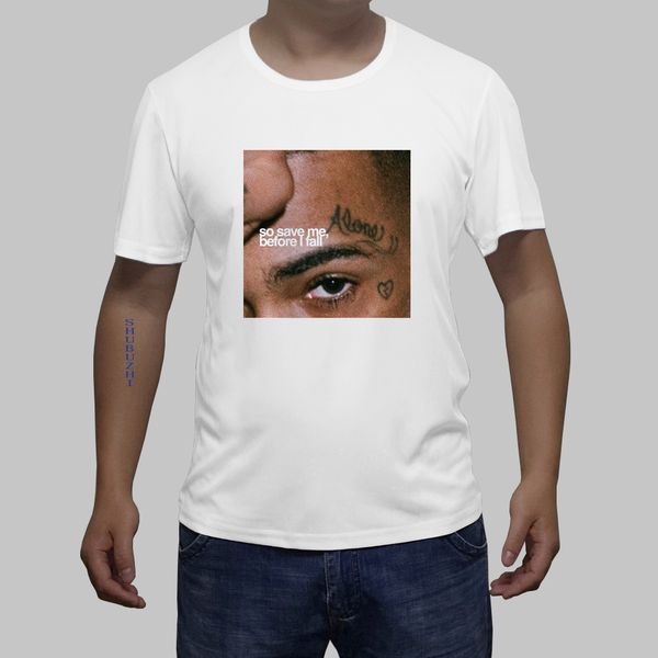 

men hip hop xxxtentacion graphic quality 100% cotton s 5xl shirts men rapper so save me before i fall hoodie designers t shirts sweatshirt