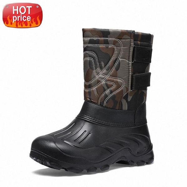 

fashion men's boots thick plush men snow boots non-slip wear-resistant ankle outdoor men winter zapatillas hombre #fr30