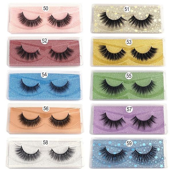 

3d mink eyelashes wholesale 10 styles 50-59# 3d mink lashes natural thick fake eyelashes makeup false lashes extension in bulk