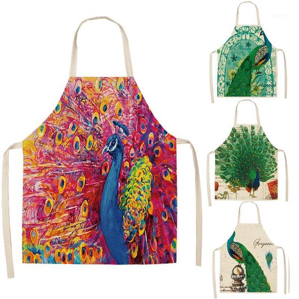 

aprons peacock apron feathers out vibrant colors birds summer garden women men kids kitchen pinafore cooking1