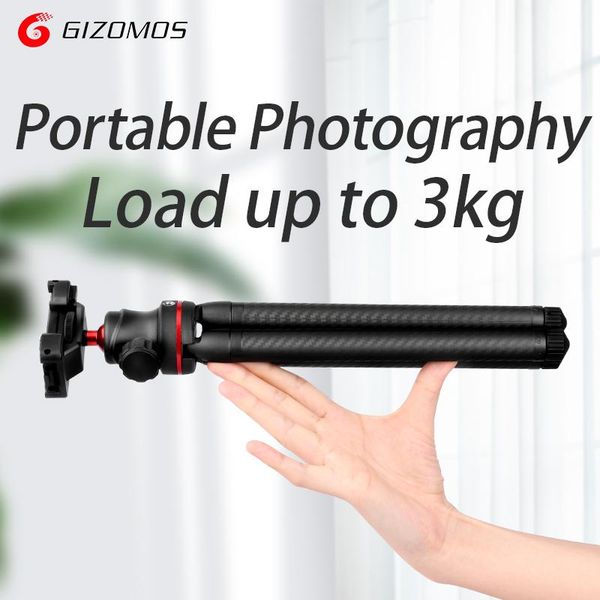 

tripods gizomos gm8 mirrorless camera phone tripod portable travel mini bluetooth remote control selfie lightweight stand