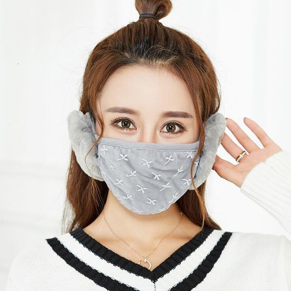 

autumn winter face cover plush ear protective thick warm masks in 1 mouth-muffle earflap for ladies girls mouth mask 2 nancl