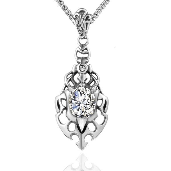 

korean fashion flame pendant titanium steel personality adornment domineering sweater chain pendant sp125, Silver