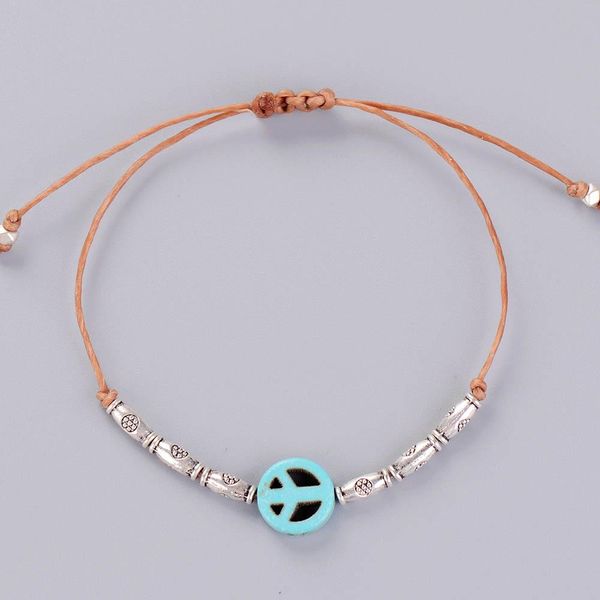 

простой браслет ручной работы boho знак мира charm металлические бусины регулируемый браслет подарок на день рождения friendship бисера брас, Golden;silver