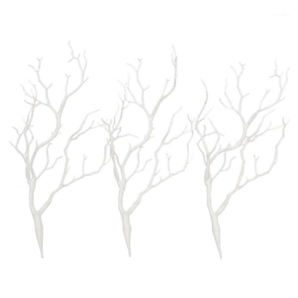 

3 x artificial white dry plant tree branch wedding party decor1