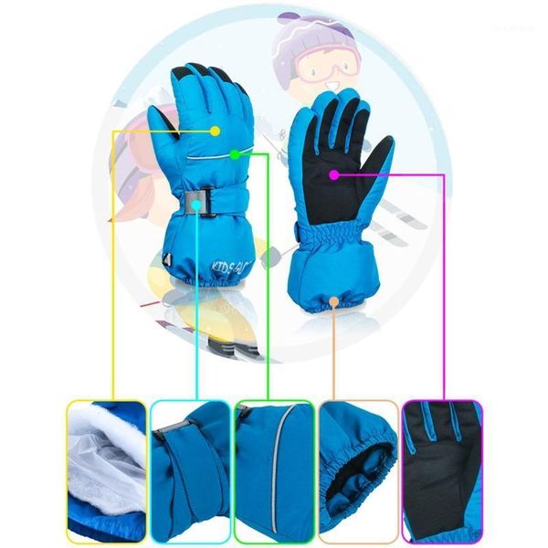 

kids children winter warm mountain snowboard ski gloves waterproof full finger mittens for outdoor sports skiing cycling1