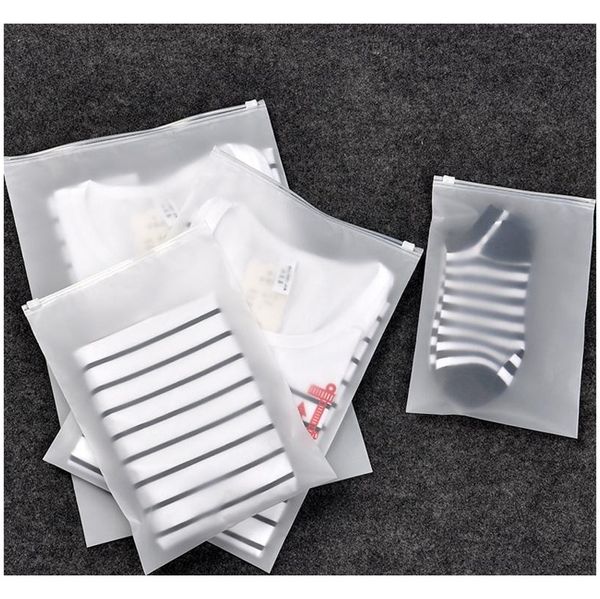 

travelling storage bag frosted thick plastic reclosable zipper poly bag organizer storage packaging bag for clothes shoes jewelry dbc