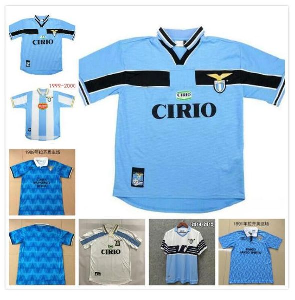 

1991 1992 lazio retro version 1999 2000 1989 soccer jersey 91 92 99 00 immobile sergej salas mihajlovic veron stankovic football shirts, Black;yellow