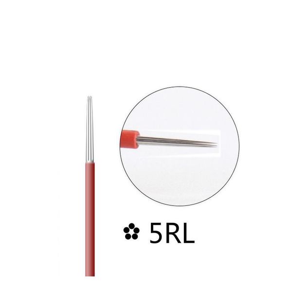 

professional 50 pcs disposable round tattoo needles permanent makeup pen for lip eyebrow 4 sizes mix 5rl 3rl jllawg