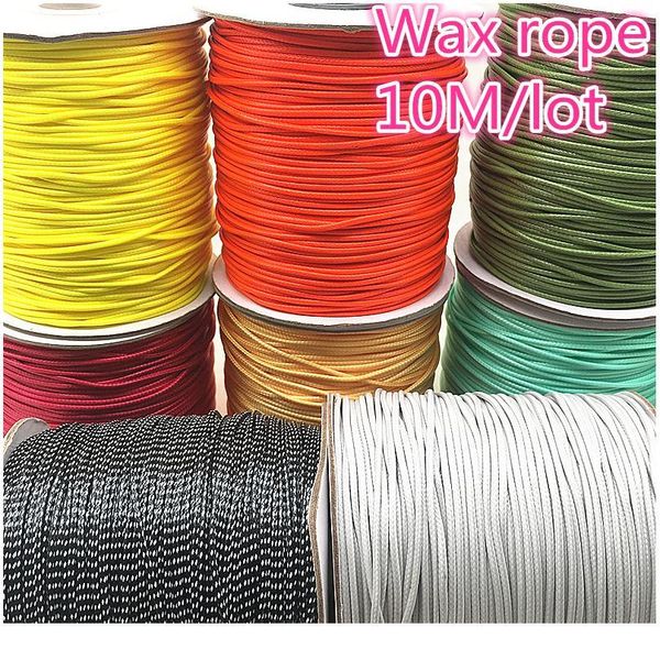 

10meters dia 1.0 /1.5mm waxed cotton cord waxed thread cord string strap necklace rope bead for jewelry making diy brac qyltur