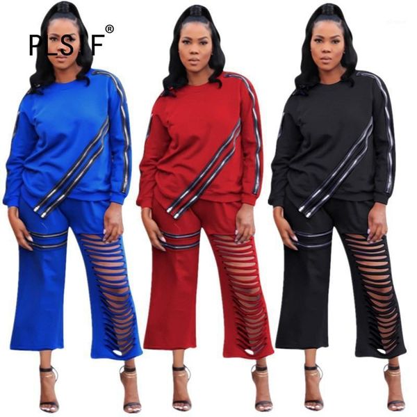 

high street wear women set o neck 2 pieces pant suit ladies long sleeve and pant matching suit1, Gray