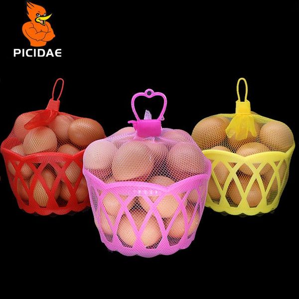 

gift wrap egg woven basket mesh net pocket supermarket promotional plastic packaging snack walnut peanut jujube orange quail duck