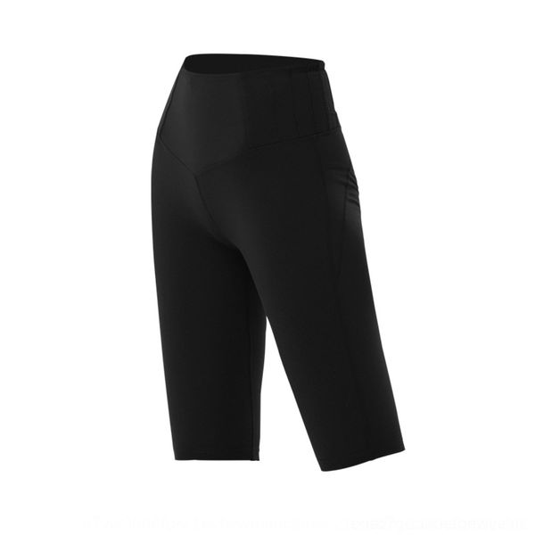 

gizkf cropped pocket pants stretch tight waist high quick-drying sports shorts women's yoga breech yoga pants hip-lifting fitness 3dad9, Gray