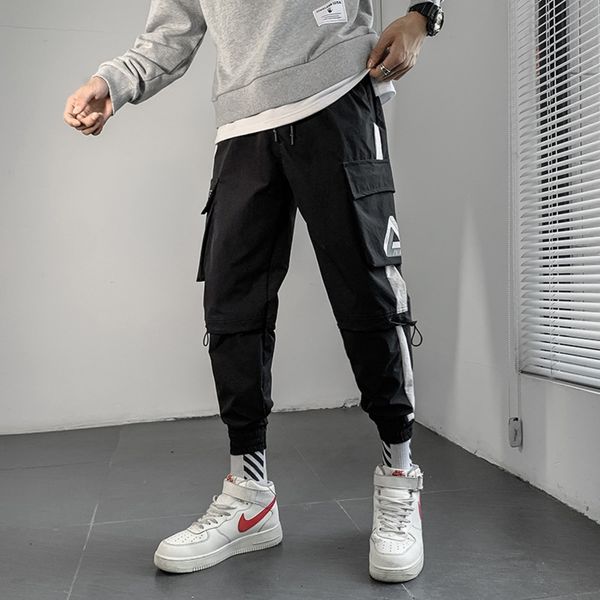 

брюки костюм случайная мужских летняя тонкая корейский капри мужской свободная рабочая одежды корсет случайных тенденций разностороннее спор, Blue