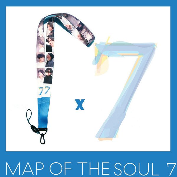 

bangtan boys new album map of soul 7 straps plastic clip hanging neck rope mobile phone lanyard creative accessories