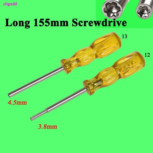 

10pcs yellow handle security bit 3.8mm + 4.5mm hexagon screwdriver 3.8 4.5 open tool gamebit for ngc sfc nes gameboy