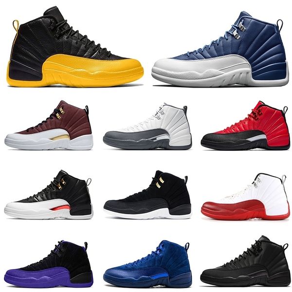 

fashion mens jumpman stone blue 12 university gold basketball shoes 12s reverse taxi 2020 mens trainers sports sneakers size 13
