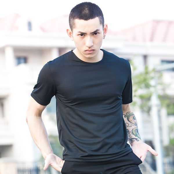 

2021 new racing shoes designer fast dry s running slim fit t-shirt for men of the gymnasium aptitude t-shirts tee muscular mzs9, White;black