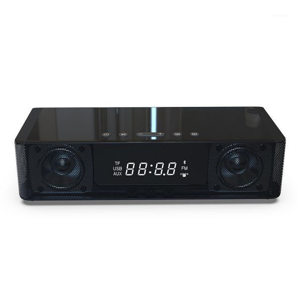 

portable speakers fm radio dual alarm clock bluetooth speaker usb charger multifunction audio wireless fast charging speaker1