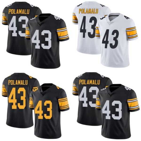 

men #43 troy polamalu women youth nfl jersey, Black;red