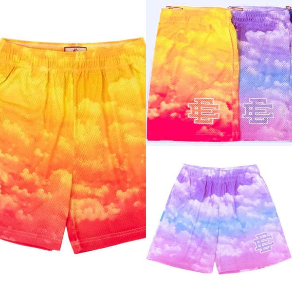 

2022 west ee basketball shorts sports casual large breathable mesh 5-point shorts for men, White;black