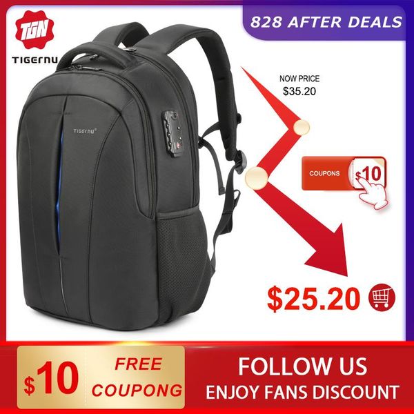 

tigernu марка backpacks мужской студент колледжа ранцы водонепроницаемые рюкзаки мужчины женщины рюкзака mochila ноутбук сумка рюкзак bbyjyt