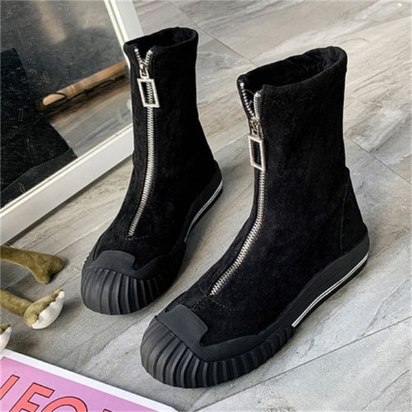 

new autumn 2021 wild only shoes warm elastic women's thin boots c4hr, Black