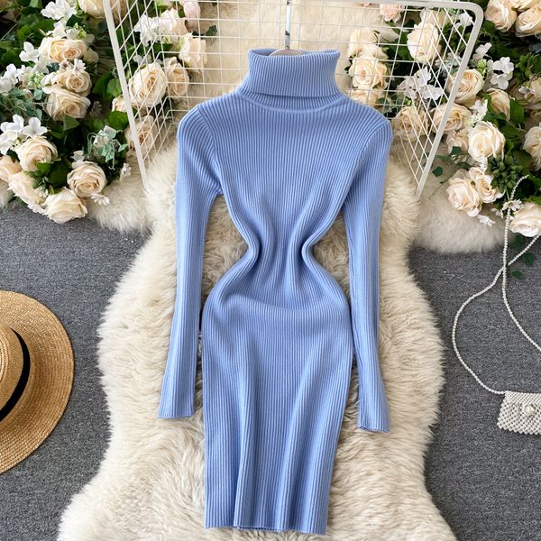 

2021 new women turtlenecks mesh in winter long elastic thin dress above the knee nightgown short op7n, Black;gray