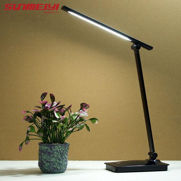 

modern desk lamps led folding 3-level dimming table lamp battery powered usb rechargeable study lamp touch switch for student