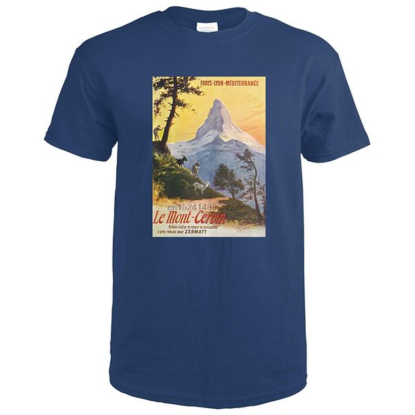 

switzerland - railway promo of the alps - matterhorn - vintage travel ad 30358 (navy blue t-shirt x-large) sport hooded sweatshirt hoodie