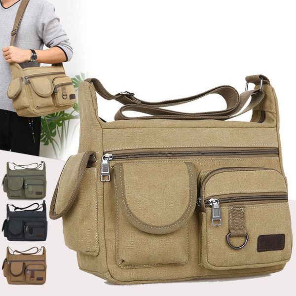 

2021 homens slido sacos lona verstil viagem crossbody bonito vero novo exrcito cor verde sobre o ombro quente jc28