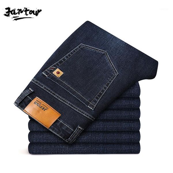 

2020 autumn winter new men's fashion jeans business casual stretch thick jean classic trousers denim pants male brand 40 42 441, Blue