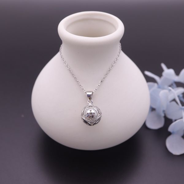 

hengsheng s925 silver cross-border one product dropshipping transfer beads fashion korean style simple zircon necklace womens pendant