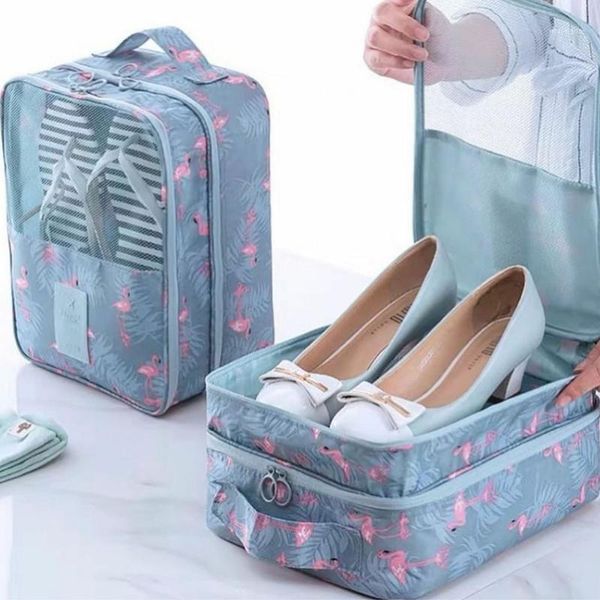 

convenient shoes and clothes organizer bag nylon waterproof shoes bag pouch storage travel portable double layer makeup bags1