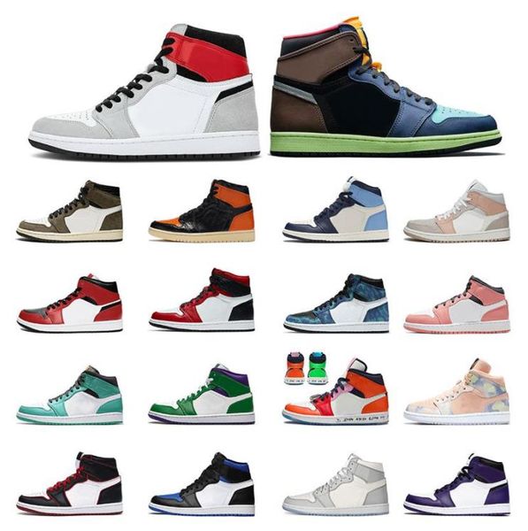 

2021 jumpman 1 high og womens mens basketball shoes 1s travis scotts fearless royal toe men trainers bio hack retro sneakers size 7-13