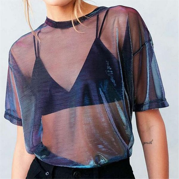 

women blouses short sleeves mesh new women see through blouse shirt solid ladies blouses and female clothes, White