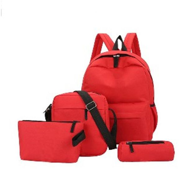 

Hot 4-pc explosions backapck shoulder bags hip fashion bag casual student Book bag handbag travel backpack