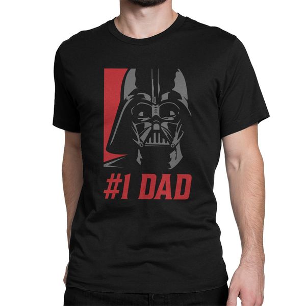 

darth vader #1 dad stencil portrait vintage round neck short sleeve plus size clothes sport hooded sweatshirt hoodie men t shirt