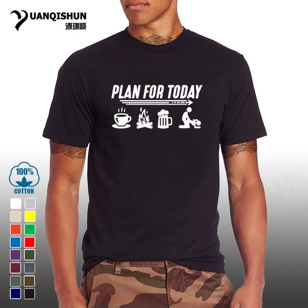 

funny plan for today tshirt coffee camping beer make love summer 16 colors short sleeves tee hooded sweatshirt hoodie men t shirt