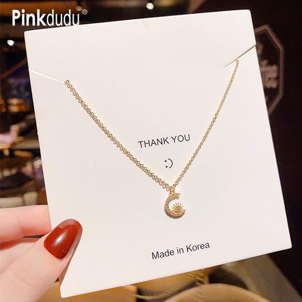 

pinkdudu горячие корейский длинные цепи золота ожерелье белый кристаллический тонкий sexy moon star ожерелье аксессуары подарок для женщин o, Silver
