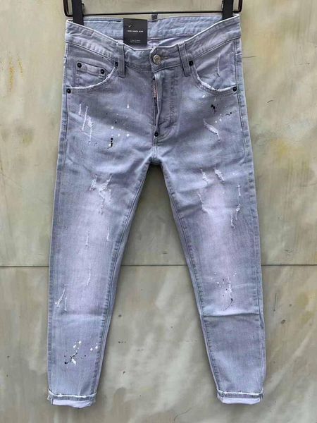 

new arrival summer mens holes denim shorts fashion men stylist denim jeans slim straight pants trend mens stylist pants, Blue