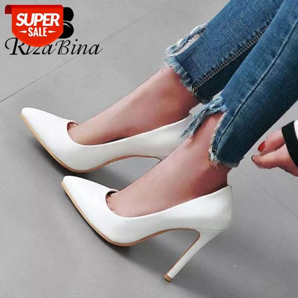 

rizabina plus size 33-46 5 color women pumps leopard high heel shoes women pointed toe party stiletto office lady footwear #qe1e