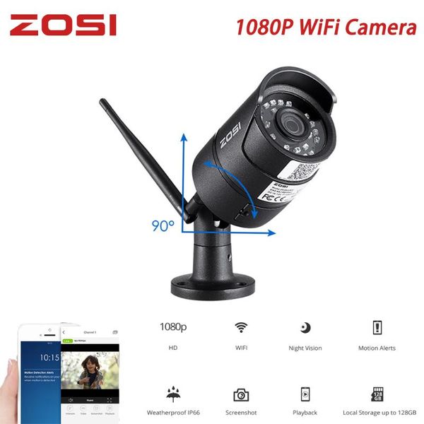 

cameras zosi 1080p wireless surveillance camera onvif 2mp mobile outdoor indoor wifi ip ir night vision waterproof motion alarm