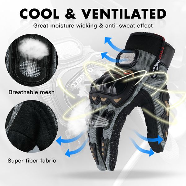 

glove moto guantes luvas hard knuckle full finger breathable motocross riding anti vibration gloves for motorcycle, Blue;gray