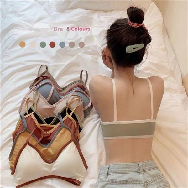 

padded women underwear sports bra size a-d cup letters yoga bra for women solid cotton brand for fitness, White;black