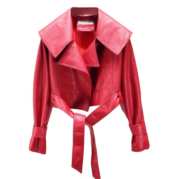 

shishi factory direct sell womens biker jackets pu belt women