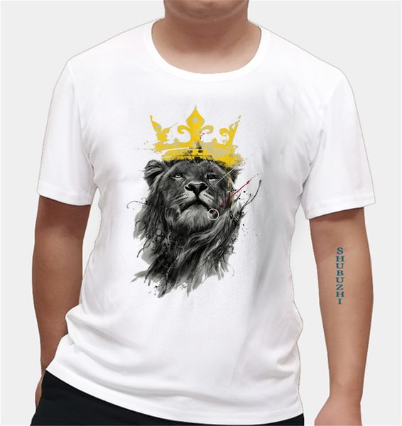 

men's boy king lion shirt king lion tshirt shubuzhi brand short sleeve custom men boy euro size sport hooded sweatshirt hoodie